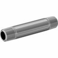 Bsc Preferred Standard-Wall Brass Pipe Nipple Threaded on Both Ends 1/8 BSPT 2 Long 4824K131